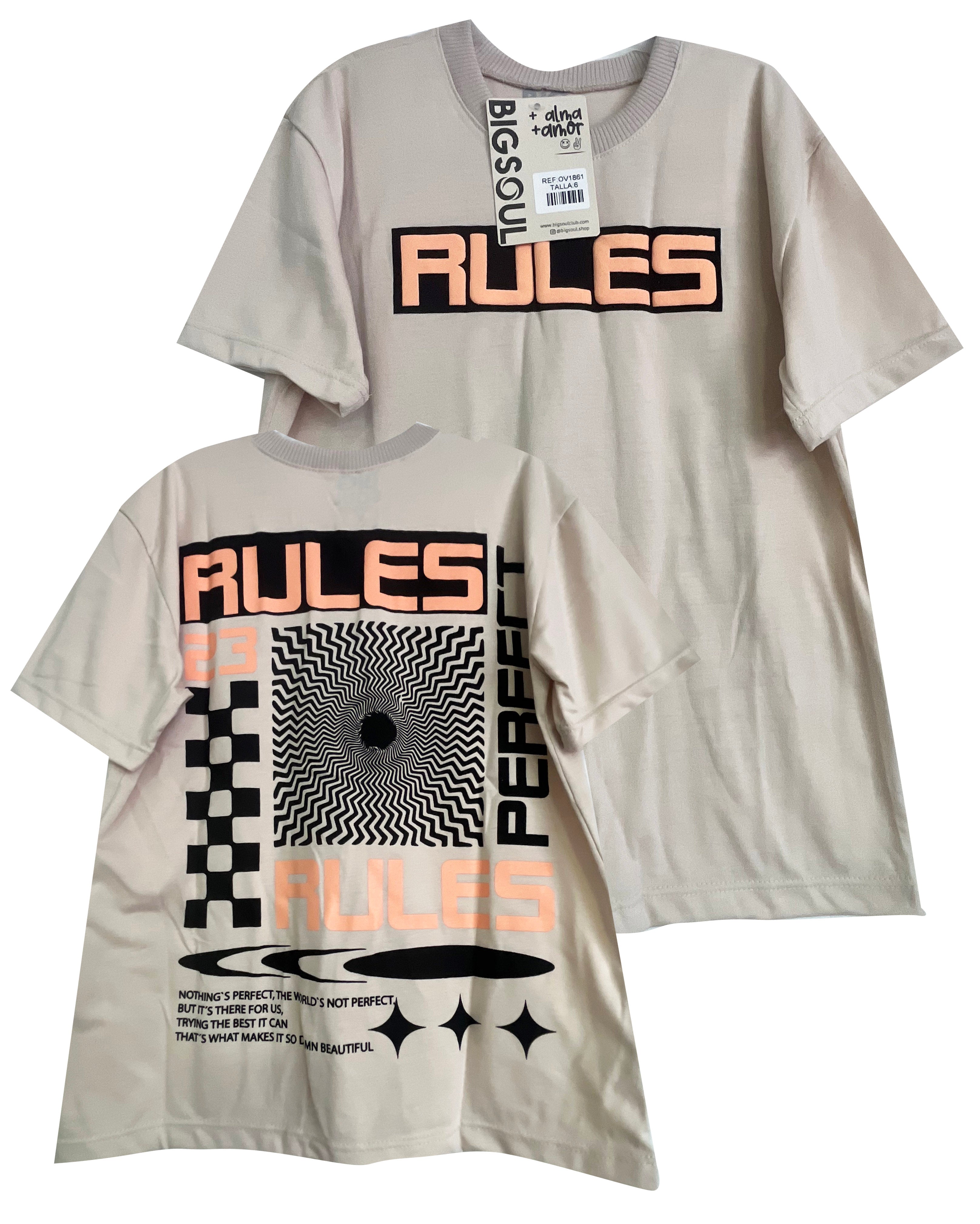 OV1861 CAMISETA OVER SIZE KAKY