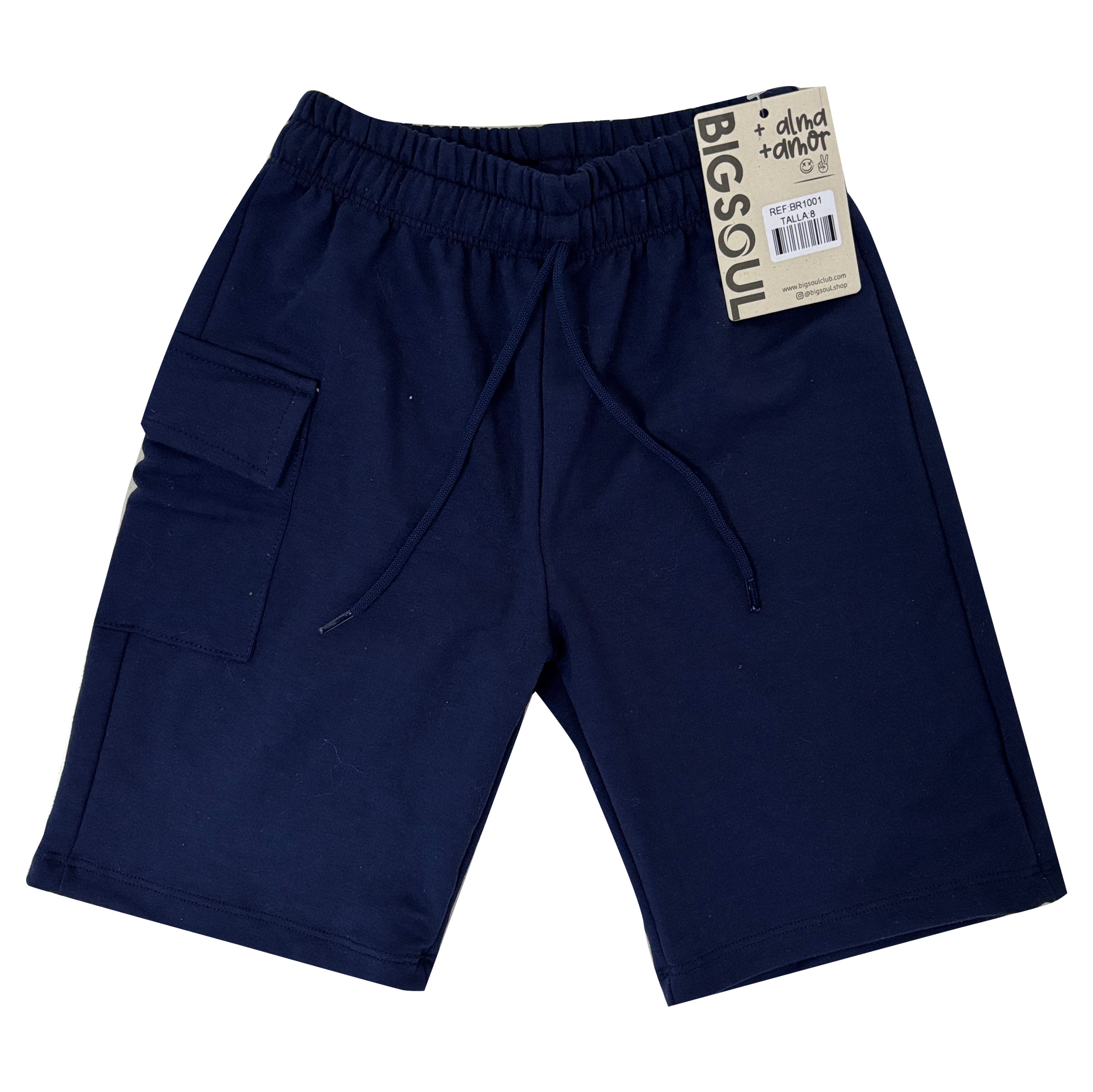 BERMUDA CARGO BURDA BOLSILLO TAPA / AZUL OSCURO