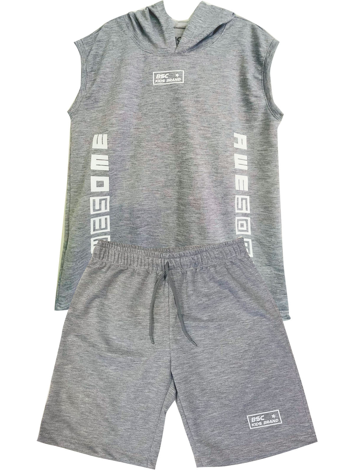 C1726 CAMISILLA CAPUCHA/ BERMUDA BURDA GRIS JASPE