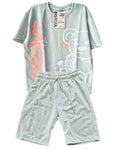 C1936 CONJUNTO UNICOLOR OVER SIZE / BERMUDA VERDE PASTEL