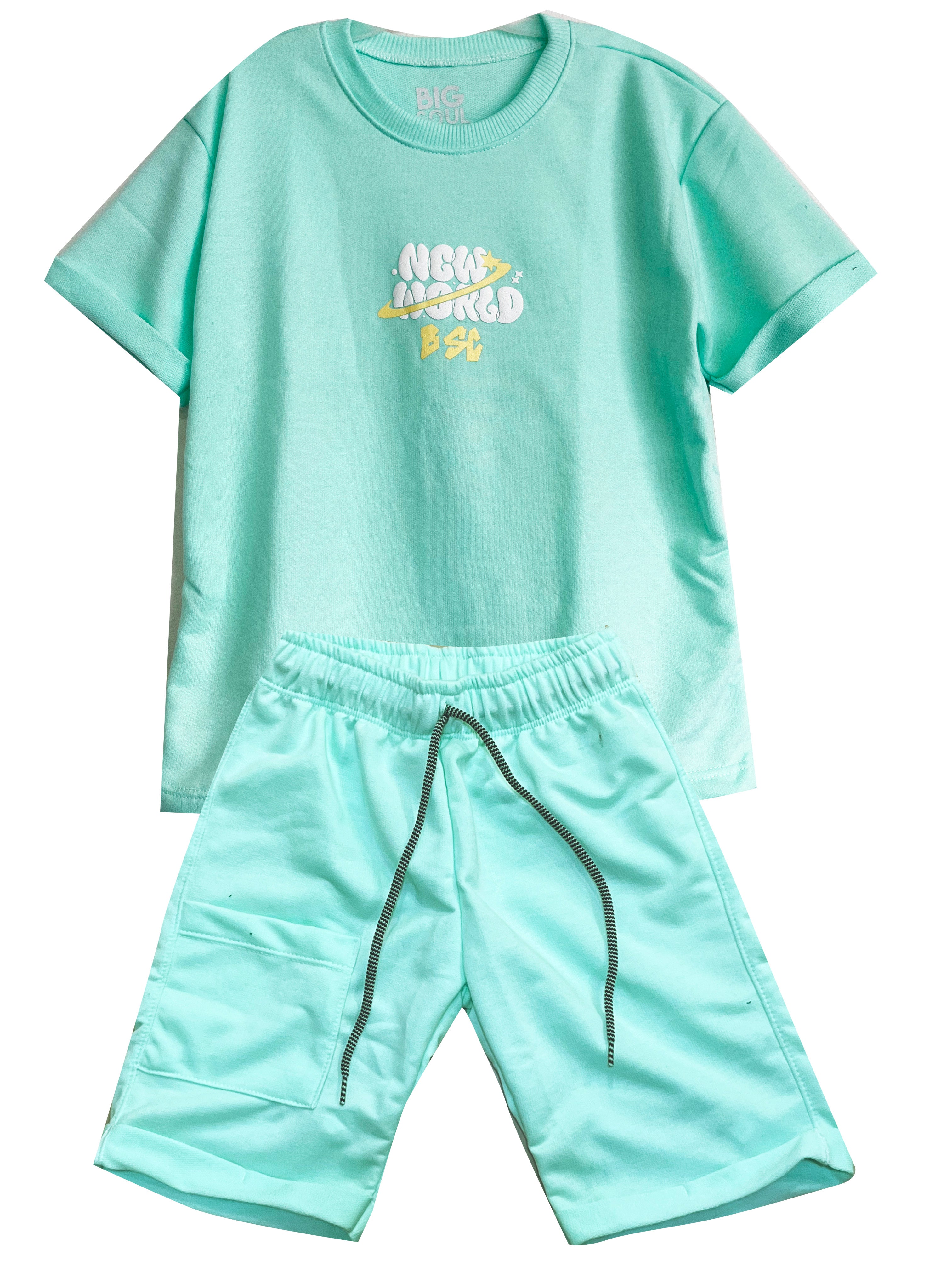 C1838 CONJUNTO UNICOLOR GUARDAPOLVO OVER SIZE AGUAMARINA BURDA