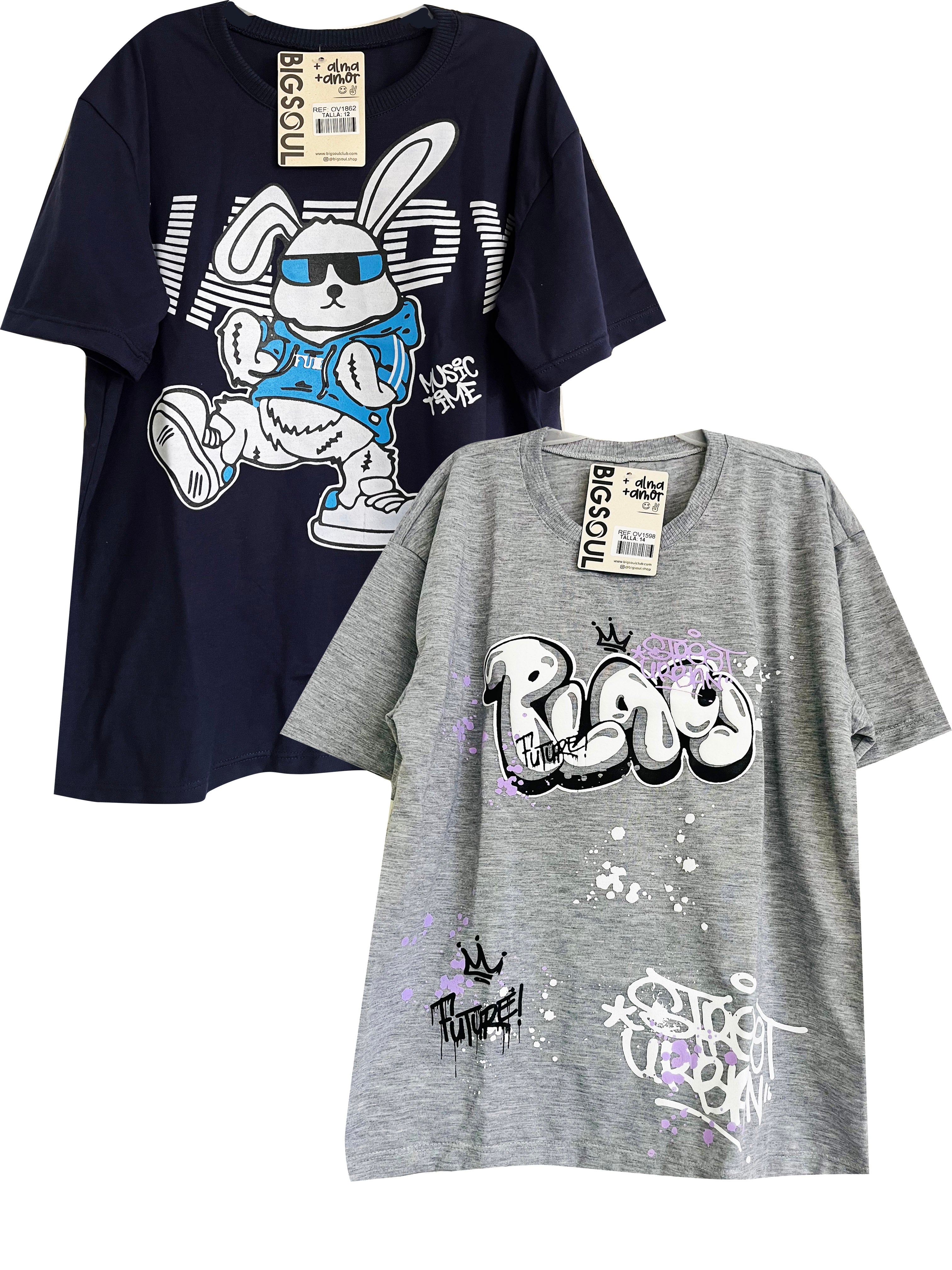 PACK CAMISETA OVER SIZE TALLA 10 PROMO20x 39.900