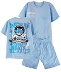 C2214  CONJUNTO UNICOLOR CAMISETA  OVER SIZE AZUL CIELO/ BERMUDA AZUL CIELO