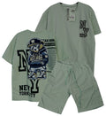 C2310 CONJUNTO UNICOLOR   OVER SIZE VERDE MILITAR