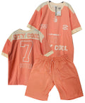 C2326 CONJUNTO UNOICOLOR CAMISETA  OVER SIZE / BERMUDA MELON