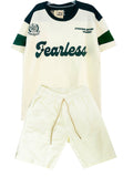 C2644 CONJUNTO   CAMISETA  OVER SIZE  MARFIL/ BERMUDA MARFIL