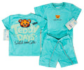 CB2219 CONJUNTO BEBE UNICOLOR AGUAMARINA  /BURDA LIVIANA