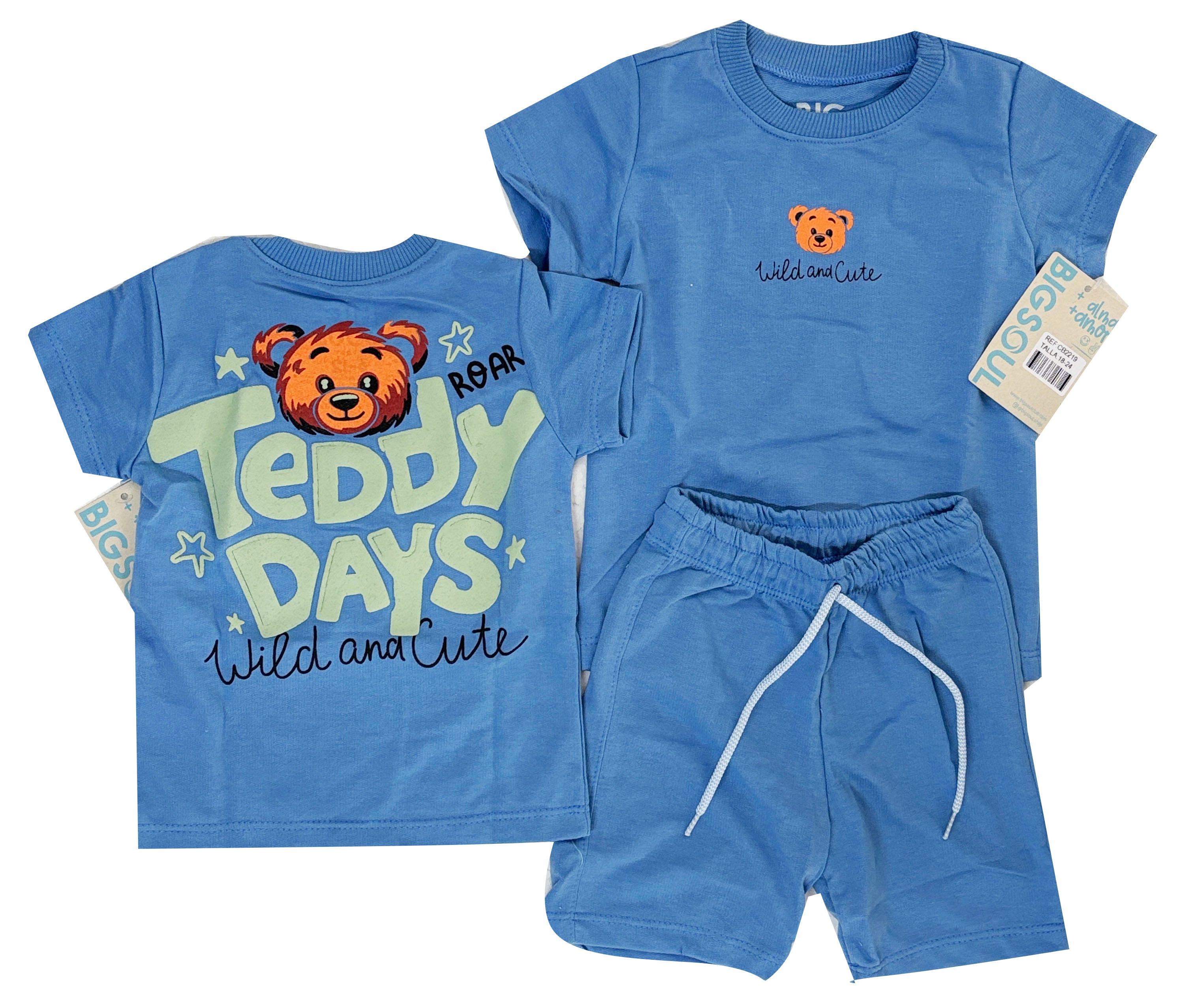 CB2219 CONJUNTO BEBE UNICOLOR HORTENCIA  /BURDA LIVIANA