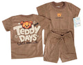 CB2219 CONJUNTO BEBE UNICOLOR TABACO  /BURDA LIVIANA