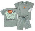CB2219 CONJUNTO BEBE UNICOLOR VERDE OLIVA /BURDA LIVIANA