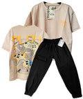 CJ1860 CAMISETA GAMER  OVER SIZE KAKY / JOGGER NEGRO