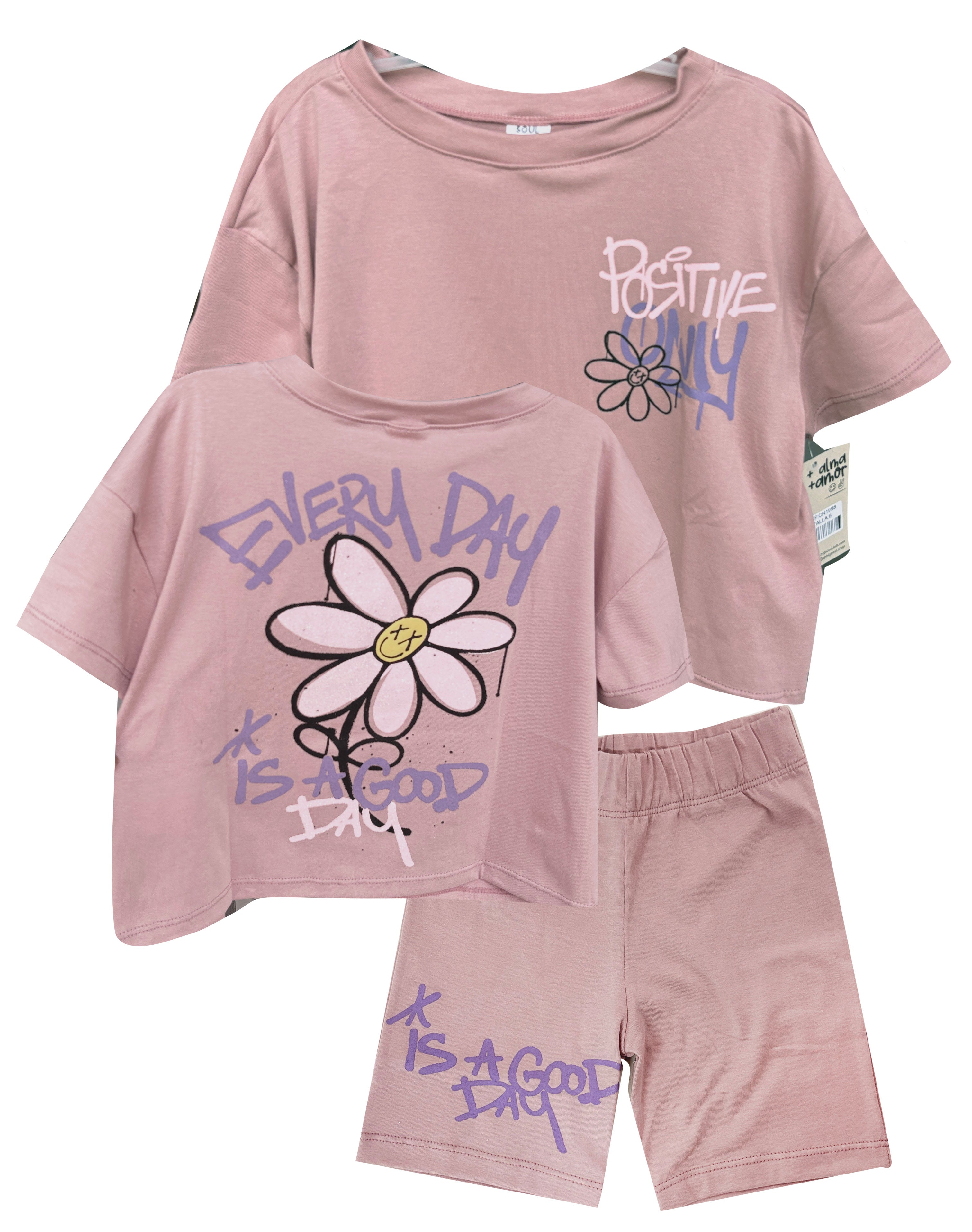 CN1998 CONJUNTO UNICOLOR OVER SIZE CORTA + BIKER