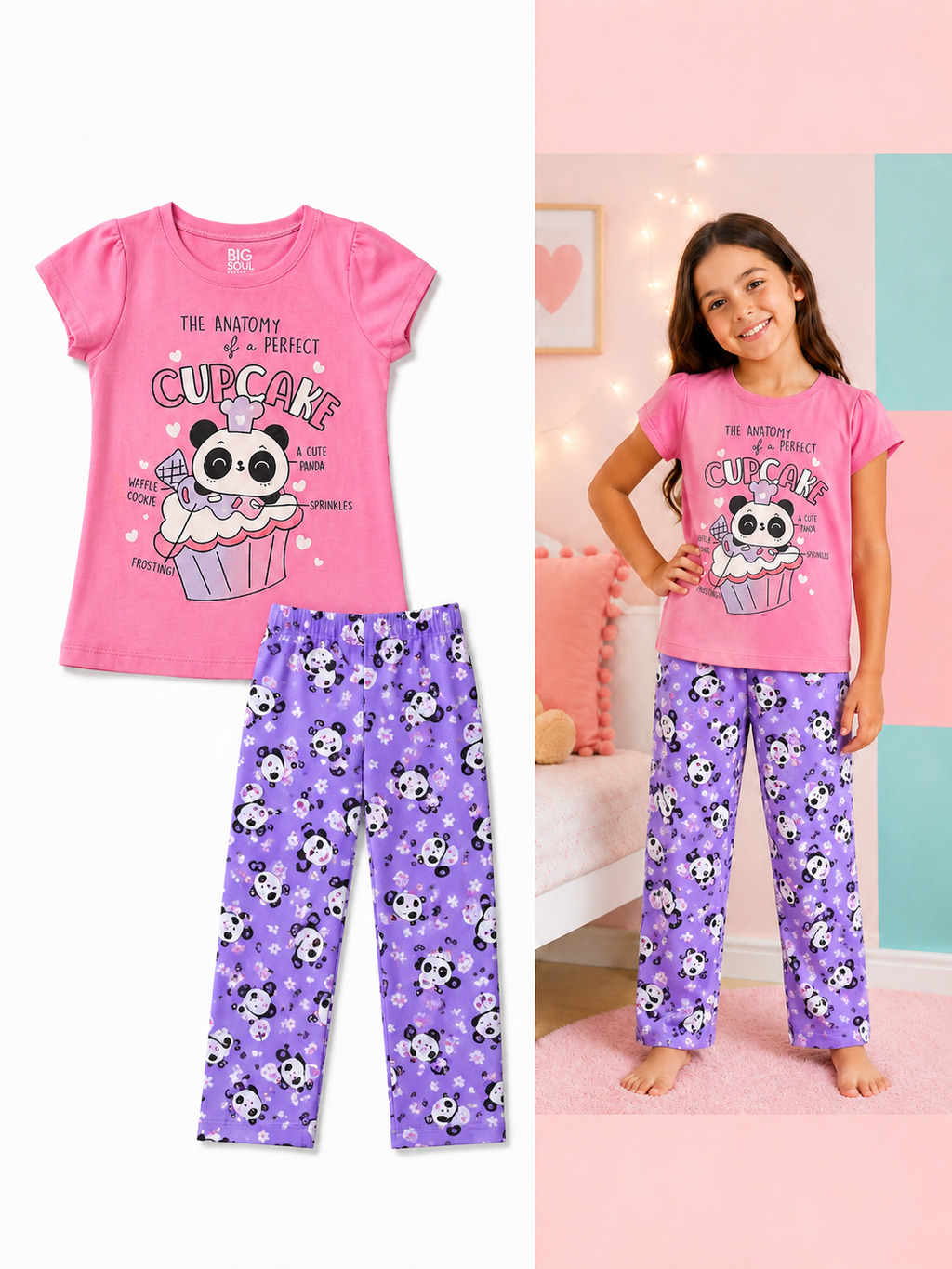 PL2516 PIJAMA PANDITAS ROSADA