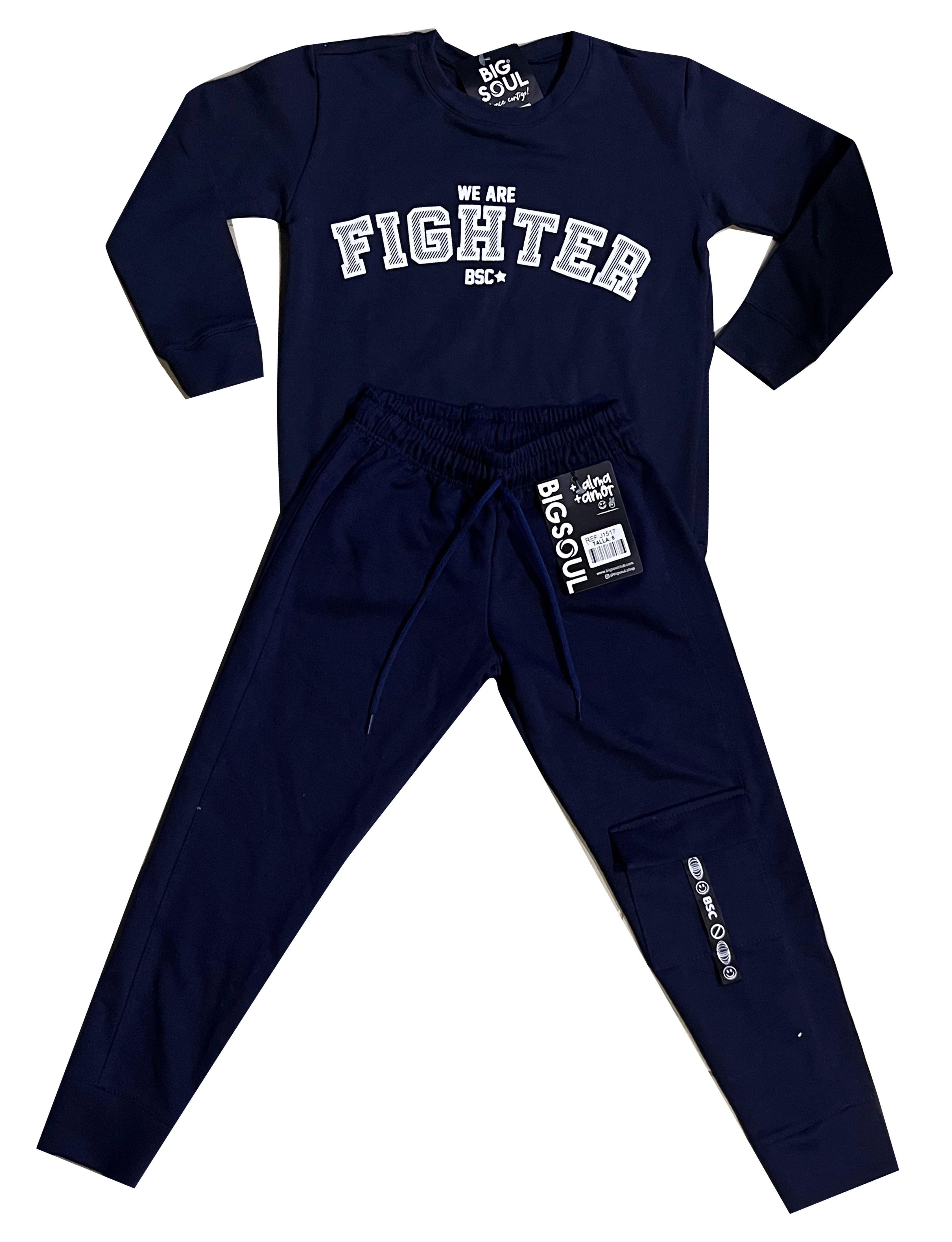 CB1332 CONJUNTO BUSO  AZUL OSCURO + JOGGER  AZUL OSCURO