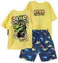 C1924 DINO CRUNCH AMARILLO BERMUDA SUBLIMADA DINOS