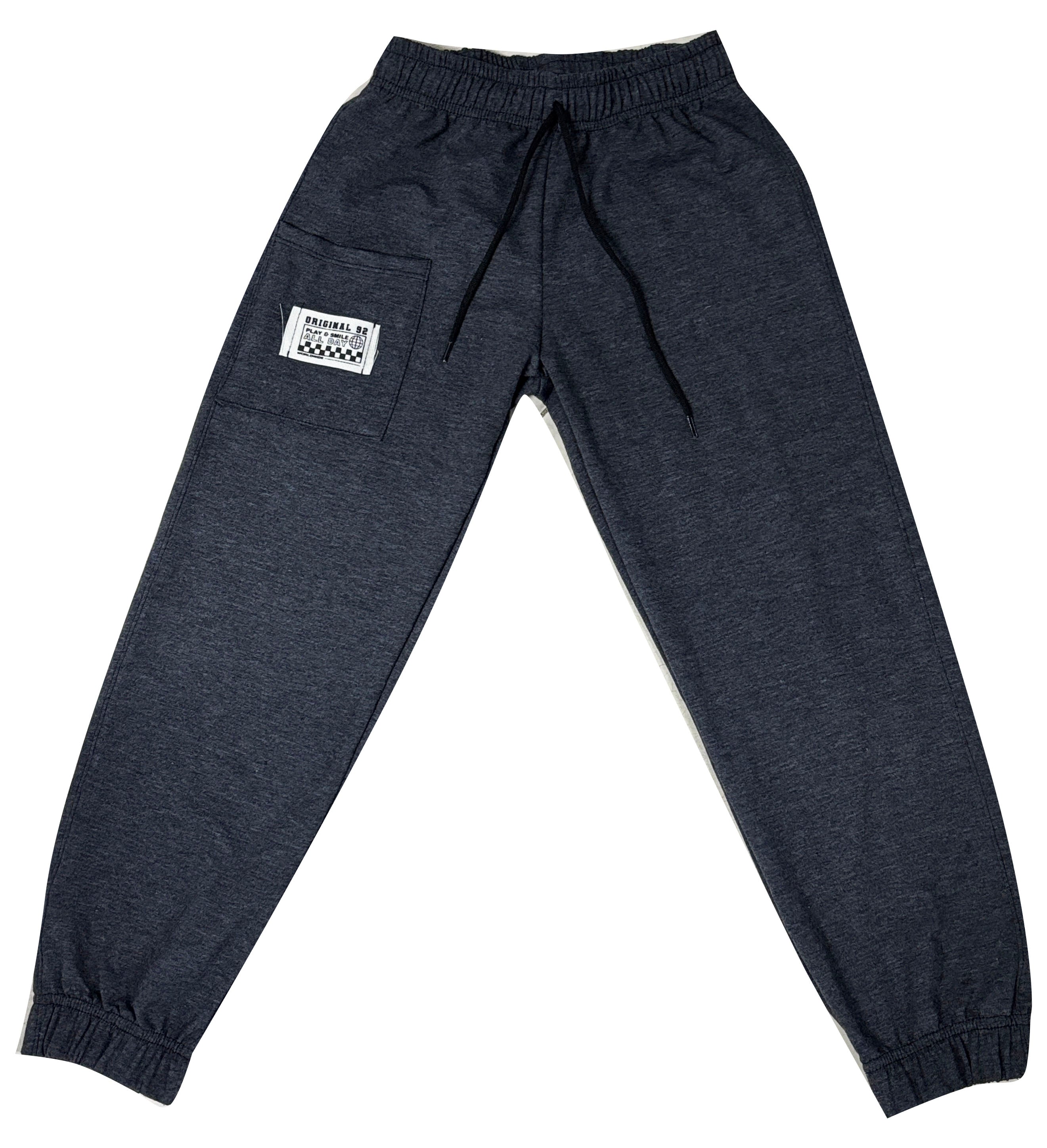 JOGGER  SILUETA AMPLIA BURDA ALGODON  NEGRO CROSS
