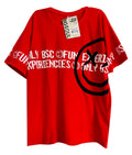 OV1645 CAMISETA OVER SIZE ROJO