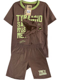 PC2901 PIJAMA ASTRONAUTA UNICOLOR /  SHORT COLOR TAUPE FRANELA