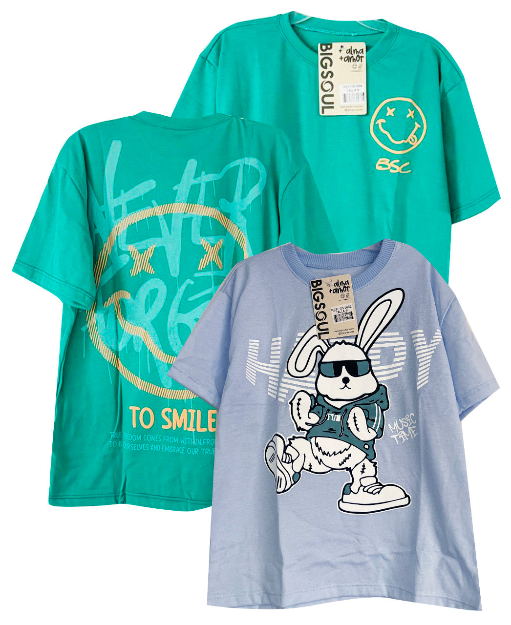 PACK CAMISETA OVER SIZE PROMO05  x 39.900