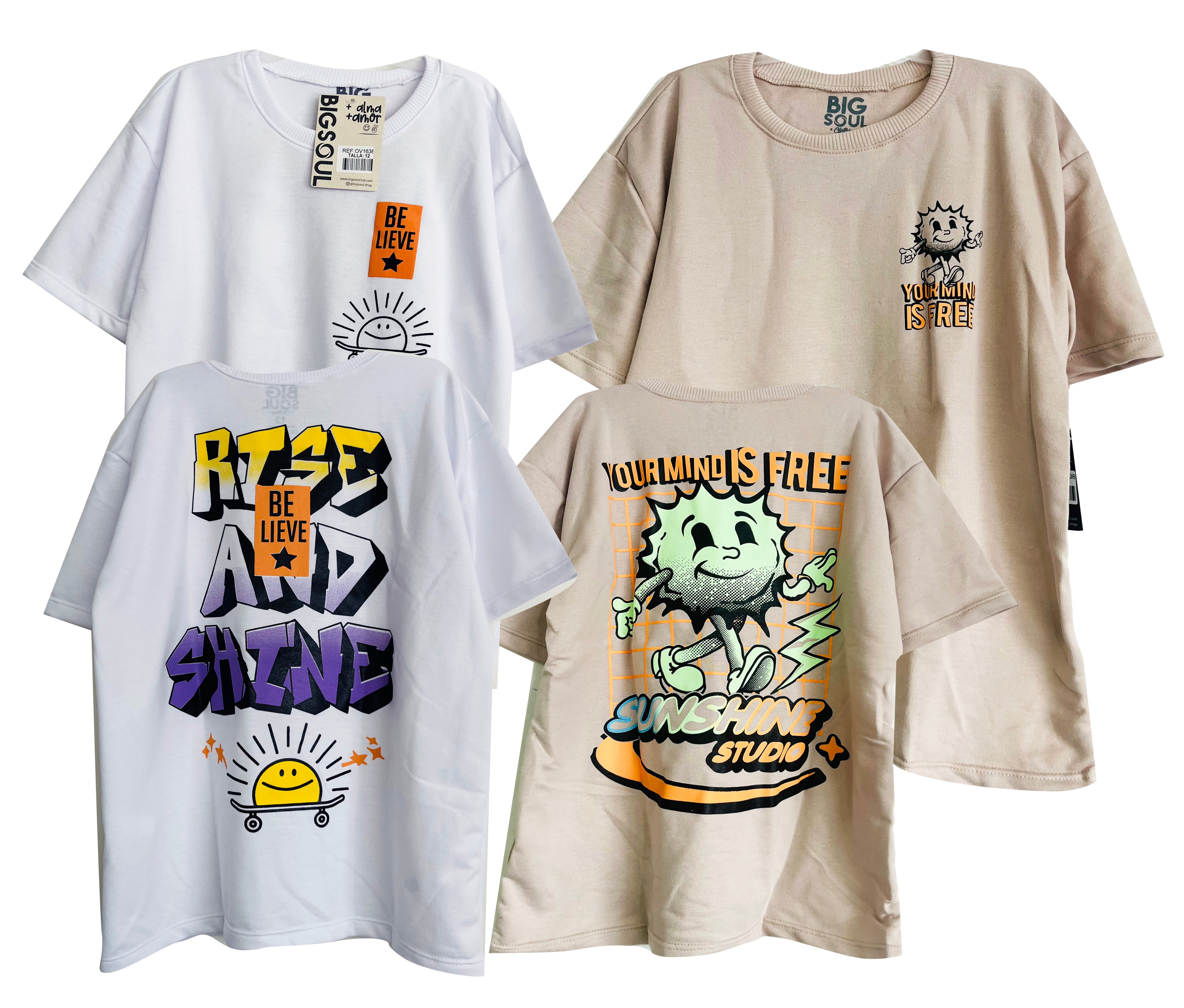 PACK CAMISETA OVER SIZE PROMO40x 39.900