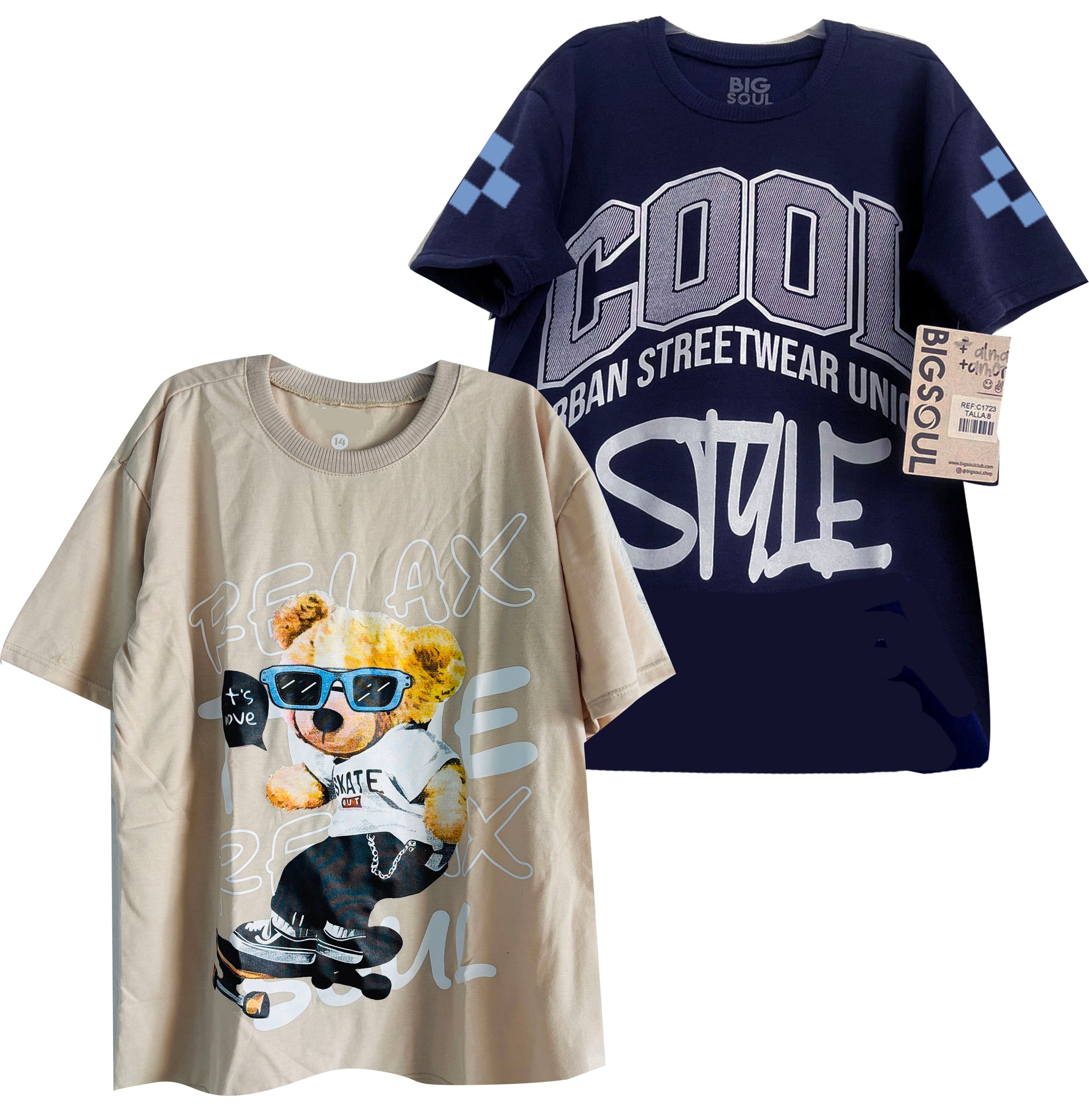 PACK CAMISETA OVER SIZE PROMO74x 39.900