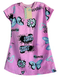VESTIDO GRAFFITY NIÑA ESTAMPADO ROSADO