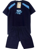 C2358 CONJUNTO UNICOLOR  CAMISETA  OVER SIZE / BERMUDA COLOR AZUL OSCURO