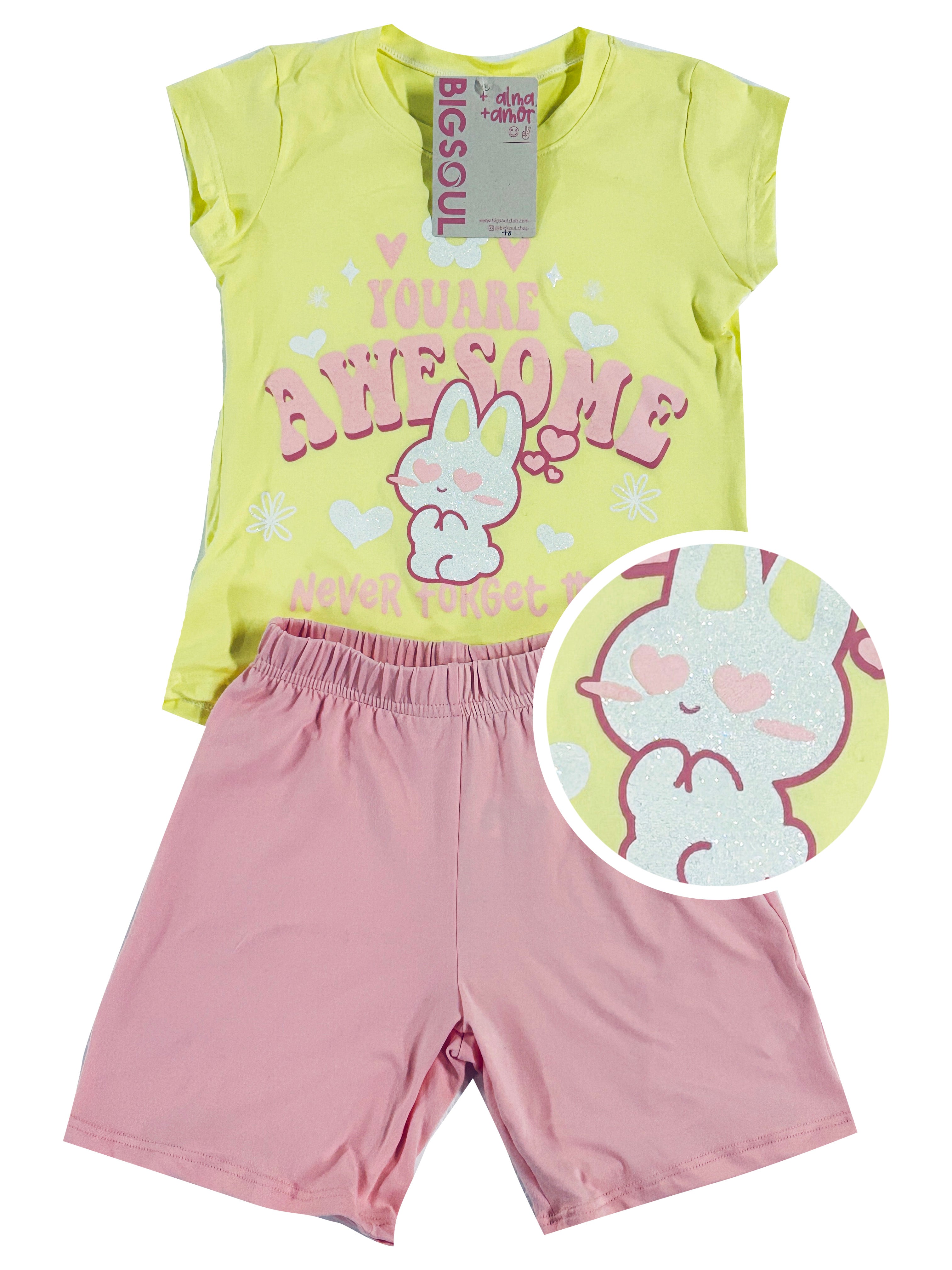 PIJAMA CONEJITA LOVE MURANO AMARILLA