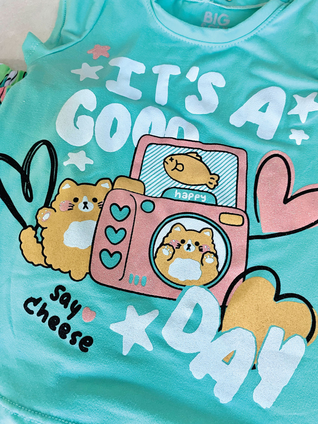 PL2515 PIJAMA CORAZONES MENTA
