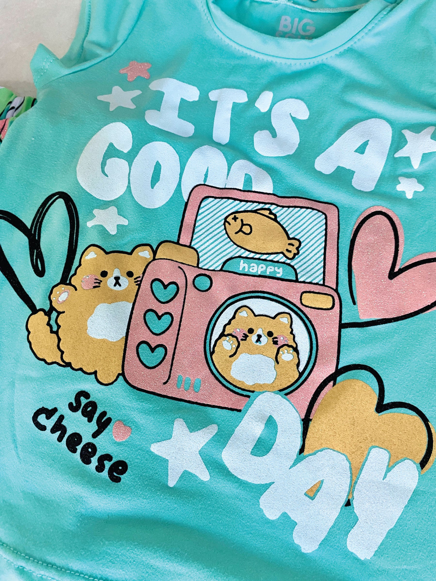 PL2515 PIJAMA CORAZONES MENTA
