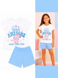 PC2118 PIJAMA CONEJITA BLANCO - AZUL